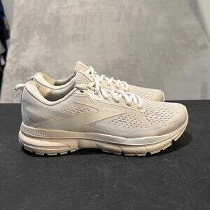 Brooks Trace 3 Running Shoes Womens 7.5 Crystal White Mesh Road 1204011B270